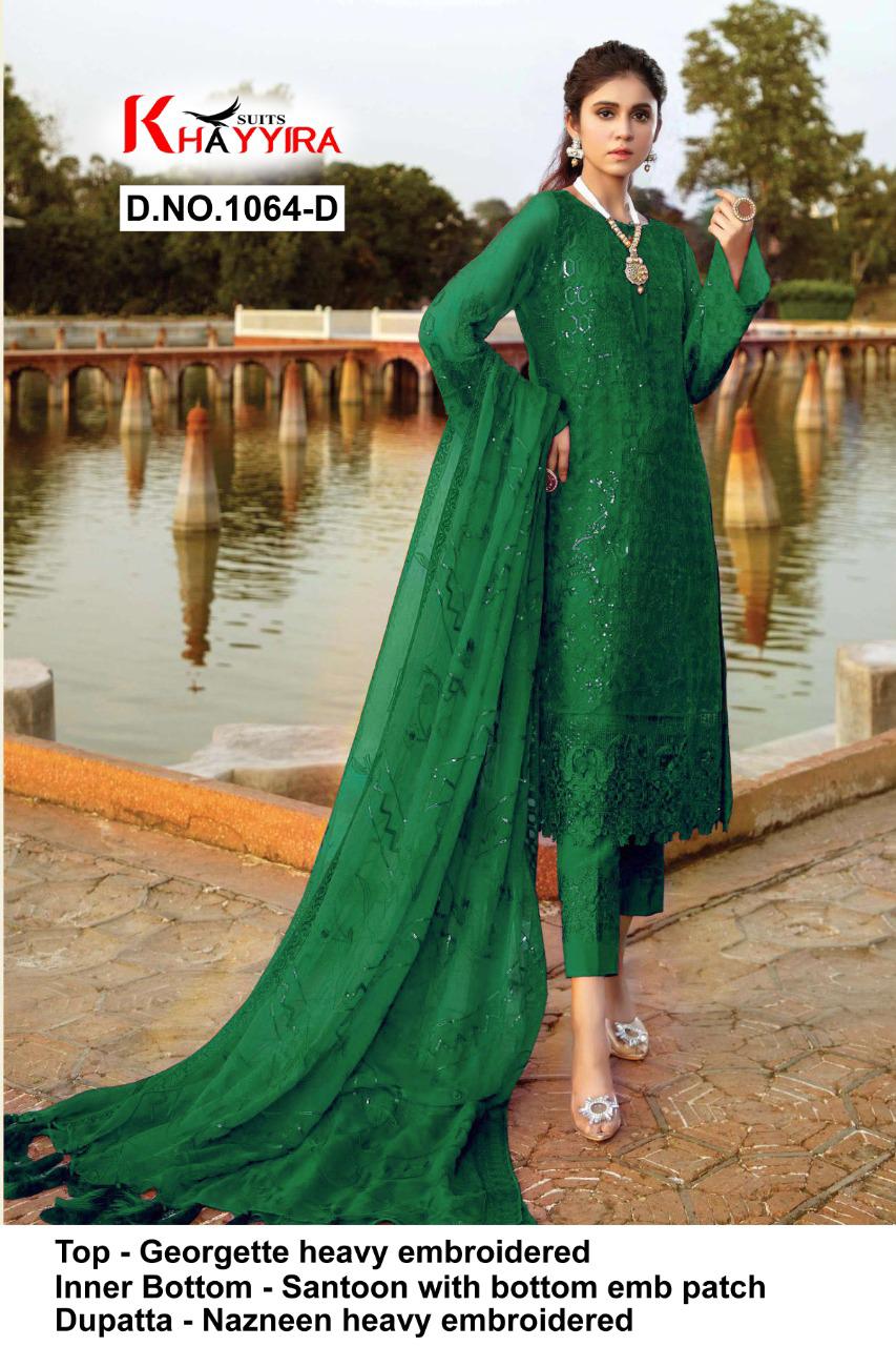 PAKISTANI SUITS D NO 1064D BY KHAYYIRA